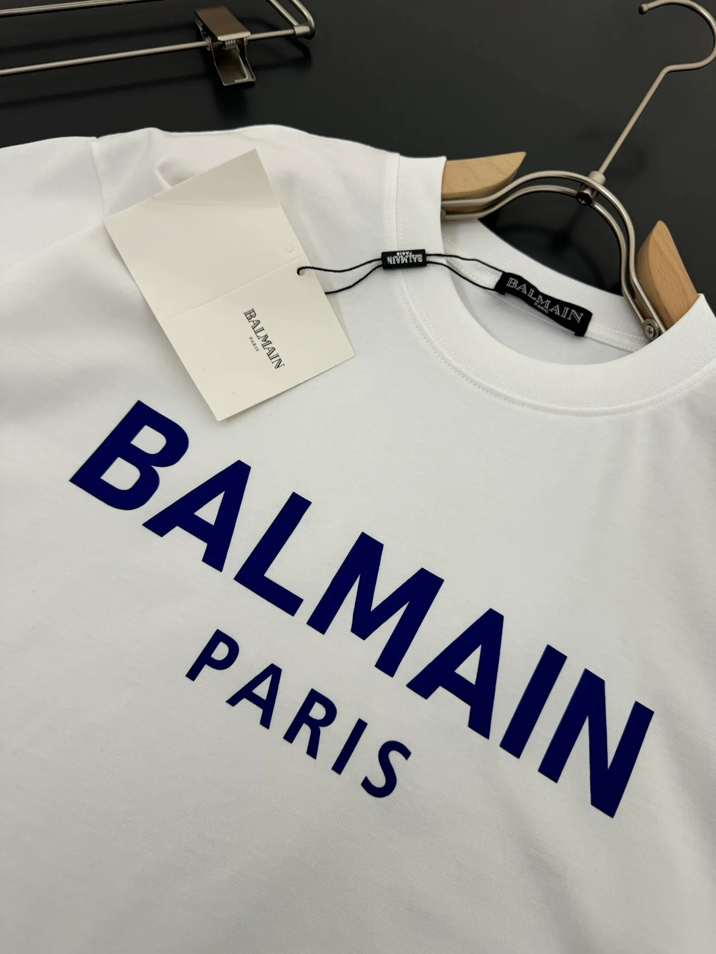 Balmain* *320g t Breathable logo New Arrival t ， ， Versatile ：Black White Sizes：S M L XL XXL
